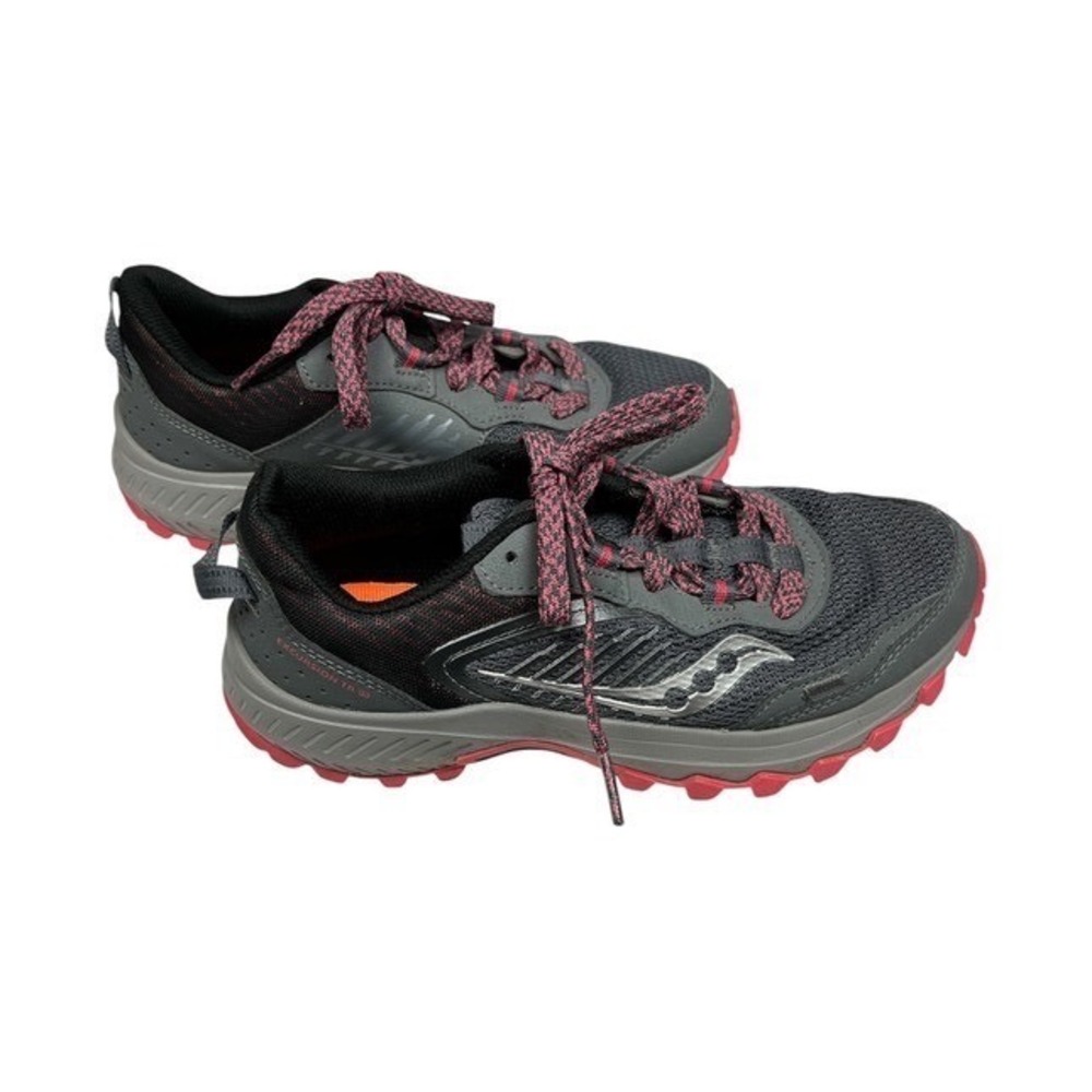 Saucony Excellent Excursion TR15 Sneakers Women 8 Grey Pink Trail Running Shoe